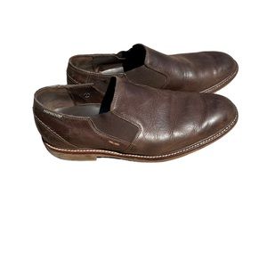 Mephisto Shoes Mens Loafer Leather Smooth Slip On Dress Shoes Brown 8.5